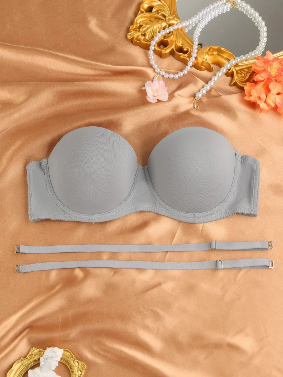 Convertible Strapless Minimizer Bandeau Bra Underwire Unlined for Large Bust - Image 3