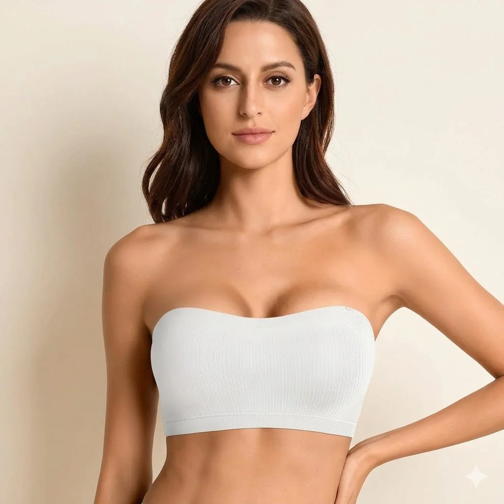 Women Non-Slip Bandeau Bras With Comfortable Strapless Bra Seamless Wireless Tube Top Soft Wireless Bra - Image 3
