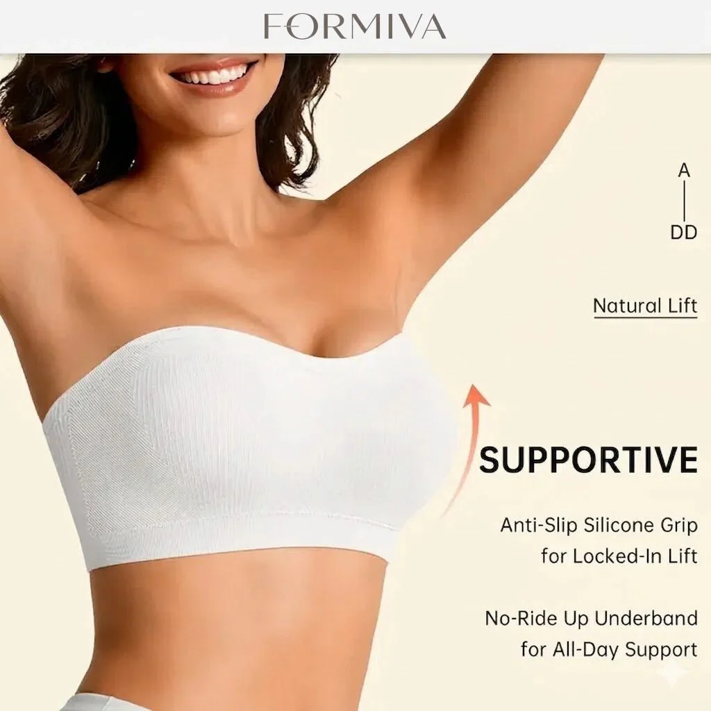 Women Non-Slip Bandeau Bras With Comfortable Strapless Bra Seamless Wireless Tube Top Soft Wireless Bra - Image 4