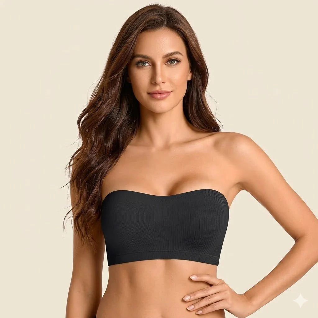 Women Non-Slip Bandeau Bras With Comfortable Strapless Bra Seamless Wireless Tube Top Soft Wireless Bra - Image 5